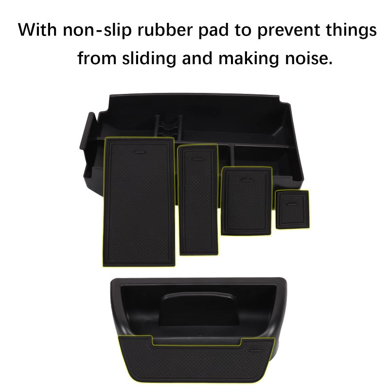 Neepiar 2PCS Center Console Dash Storage Tray and Armrest Secondary Storage Box Compatible with Ford Bronco Sport CX430 2021-2023 2024 Center Console Organizer Insert Accessories - Image 5